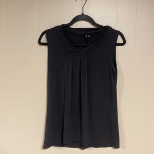 Susan Lawrence black dressy sleeveless top size small